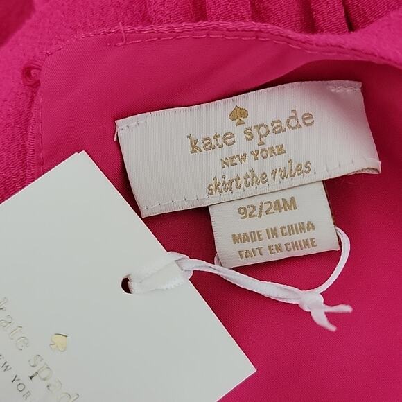 Kate Spade Tiered Rayon Dress and Bloomer in Cabaret Pink Infant Toddler 24M - Picture 10 of 12